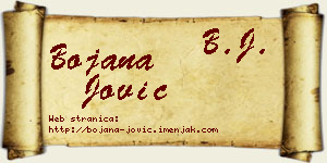 Bojana Jović vizit kartica